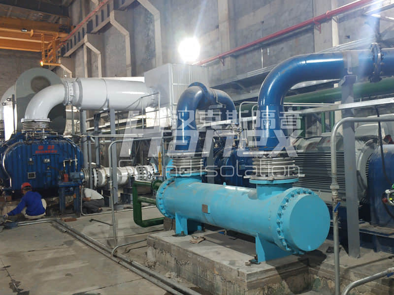 蘭溪自立環保制氧站噪聲治理現場